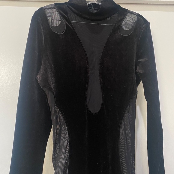 ASOS Velvet + Mesh jumpsuit - Picture 3 of 5